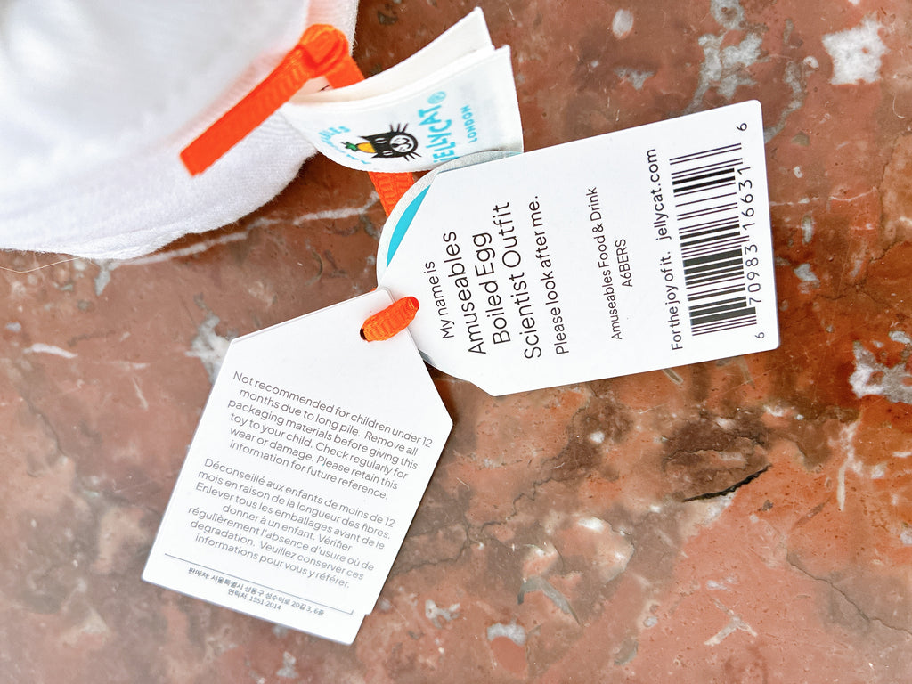 Jellycat Boiled egg scientist outfit— Korea Pop-Up Exclusive